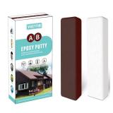VIKEYTIM Epoxy Putty, 120g 2 Part Fast Repair Epoxy Putty Wood, Metal, Stone, Hard Plastic, Acrylic, Ceramic, Glass, Acrylic Bonding and Repair (Brown)