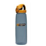 Nalgene Sustain Tritan BPA-Free On The Fly Water Bottle Made with Material Derived from 50% Plastic Waste (Using ISCC Certified Mass Balance), 24 OZ, Rhino with Brown/Black