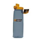 Nalgene Sustain Tritan BPA-Free On The Fly Water Bottle Made with Material Derived from 50% Plastic Waste (Using ISCC Certified Mass Balance), 24 OZ, Rhino with Brown/Black