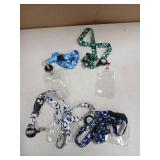 Leinuosen 4 Sets Christmas Cruise Lanyard for Ship Cards Retractable Lanyard with Waterproof ID Badge Reel Holder Gifts for Cruise Ship Essentials for Carnival(Vivid Style)