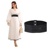 SUOSDEY Women Faux Leather Braided Waist Belt for Dress Elastic Stretch Belt for Ladies Wide Waist Belt for Women