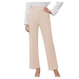 GRAPENT Cream Dress Pants for Women - Summer Dressy Slacks Size 12-14