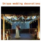 Lauzior Outdoor Christmas Lights, Meteor Shower Lights Falling Rain Light 12 inch 8 Tube Snow Falling Icicle Cascading Light for Xmas Outside Decoration Wedding Party, UL Plug, Pink