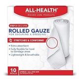 All Health Rolled Gauze Pads 3 X 2.5 Yds for Cleaning or Covering Wounds, White, 10 Count (B07FXXZXG8)