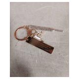 Medical Theme Keychain with Syringe and Metal Tag