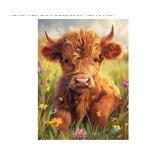 Bimkole 5D Diamond Art Kits for Adults Cute Cow, Full Drill DIY Rhinestone Embroidery Set Paint with Diamonds Art Animal by Number Kits Cross Stitch Home Wall Craft Decoration 12x16 Inch