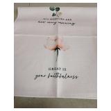 Inspirational Scripture Tea Towel with Watercolor Design