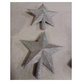 Silver Glitter Star Tree Toppers-2