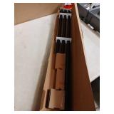 Bay Window Curtain Rods, HOTOZON 1 Inch Heavy Duty Curtain Rods for Bay Windows 36-72 Inch(Center Rod), 20-36 Inch Side Rods for Windows, Decorative Drapery Rods with End Cap Finials, Black