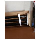 Bay Window Curtain Rods, HOTOZON 1 Inch Heavy Duty Curtain Rods for Bay Windows 36-72 Inch(Center Rod), 20-36 Inch Side Rods for Windows, Decorative Drapery Rods with End Cap Finials, Black