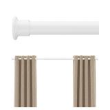 Tension Curtain Rod by EZFurni,42-123 Inches,Heavy Duty Tension Rods for Windows, No Drilling Adjustable Curtain Rod for Patio, Hold Up Blackout Curtains and Non Slip, White