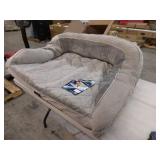 Serta XL dog Bed with Bolsters - Slate Gray - Retail: $89