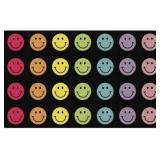 Rainbow Smiley Face Educational Area Rug - Retail: $199