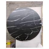 Round Nesting Coffee Tables Set with Gold Base white&black  - Retail: $59