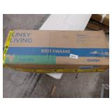 LINSY LIVING Greige Full Size Platform Bed Frame with LED Headboard - Retail: $419