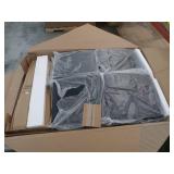 5-Piece Glass Top Dining Set with Metal Frame - Retail: $168