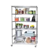 Seville Classics UltraDurableÂ® 6-Tier NSF Steel Wire Shelving  48  W x 18  D  Plated Steel - Retail: $258