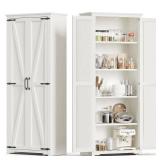 70-inch White Kitchen Pantry Cabinet - Retail: $206