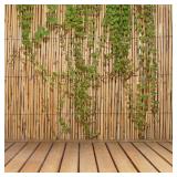 Natural Reed Bamboo Privacy Screen 5x16ft - Retail: $94