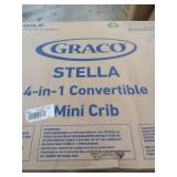 Graco Stella 4-in-1 Convertible Mini Crib with Mattress - Driftwood - Retail: $170