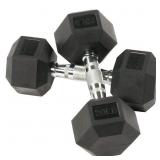 BalanceFrom 20lb Rubber Hex Dumbbells Pair - Retail: $49