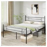 Novilla Metal Full Size Platform Bed Frame - Frame ONLY - Item Sold As Is  - Retail: $129