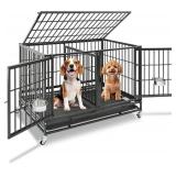43-inch Heavy Duty Dog Crate with Divider - Retail: $169
