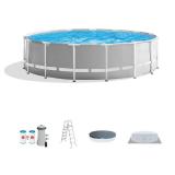 INTEX 15 x48  Prism Frame Above Ground Pool Set with 1000 GPH Filter Pump - Retail: $2,300