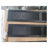 Set of Black Open Louver Shutters 12x64 Inch - Retail: $62