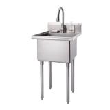 Trinity Commercial Stainless Steel Utility Sink with Pull-Down Faucet - Retail: $599