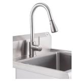 Trinity Commercial Stainless Steel Utility Sink with Pull-Down Faucet - Retail: $599
