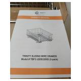 Trinity |tbfc-22052| Wire Drawer W/ Slides | Chrome | 2-pack - Retail: $80