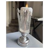 13\" Illuminated Glitter Pedestal Candles - Retail: $99