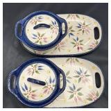 Temp-tations Old World Lidded Soup and Sandwich Plate Set - Item Recieved Will Be Yellow - Retail: $39