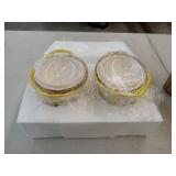 Temp-tations Old World Lidded Soup and Sandwich Plate Set - Item Recieved Will Be Yellow - Retail: $39