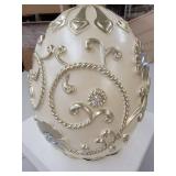 9.5\" Decorative LED Egg Luminary with Crystal Accents