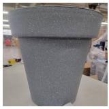 Plow & Hearth 16\" Solar LED Round Planter - Retail: $39