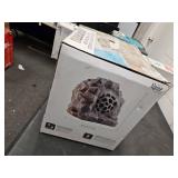 Alpine Corporation Weather-resistant Bluetooth Solar-Powered Outdoor Wireless Rock Speaker  Gray