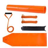 VEVOR Deer Drag Sled, 72.8 x 22.8 in, 550lbs Heavy Duty Yard Utility Sled, Tear-Resistant PE Drag Glider Mat with Ropes & Handle, Thickened Game Hauler for Firewood Ice Fishing Hauling Hunting