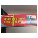 BAL 25037 Classic Series King Pin Gooseneck Tripod Stabilizing Jack with Extension Leg â Heavy-Duty RV Stabilizer for Gooseneck Trailers â Height Range 39  to 41