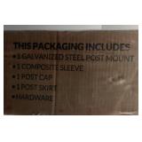 FACTORY SEALED - Ultra Shield 3.7 in. x 3.7 in. x 3.5 ft. Peruvian Teak Antique" Composite Hemispheres 3.5 ft. Post Kit