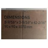 FACTORY SEALED - Ultra Shield 3.7 in. x 3.7 in. x 3.5 ft. Peruvian Teak Antique" Composite Hemispheres 3.5 ft. Post Kit