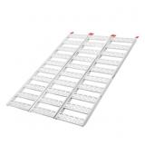 APPEARS NEW -  Garvee 50x76 Inch Aluminum Tri-Fold Ramp with Treads, 1500Lbs ATV Ramp with Load Straps, Folding Ramp for Motorcycles, Truck Bed, ATVS, UTVS, Trailer, Tractor,Lawnmowers, Snow Blowers  