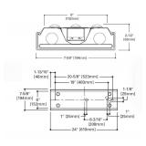 APPEARS NEW - Metalux 4 ft. White 2-Light Residential Fluorescent Wraparound Light