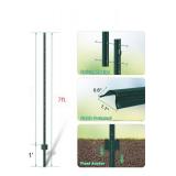 Everbilt 1-3/4 in. x 3-1/2 in. x 7 ft. Green Steel Fence T-Post with Anchor Plate (3 Pack)