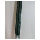Everbilt 1-3/4 in. x 3-1/2 in. x 7 ft. Green Steel Fence T-Post with Anchor Plate (3 Pack)