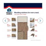 APPEARS NEW - Project Source Bayoak 1/4-in T x 2-in W x 78.7-in L Prefinished Vinyl Multi-purpose Floor Moulding Trim.