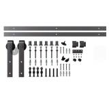 APPEARS NEW - Stone Harbor Hardware Barn Strap Style Sliding Door Hardware Set, Fits Doors up to 36 Inches, Matte Black  - Retail: $168