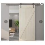 APPEARS NEW - Stone Harbor Hardware Barn Strap Style Sliding Door Hardware Set, Fits Doors up to 36 Inches, Matte Black  - Retail: $168