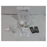 Brightown E26 Rechargeable Light Bulb with Remote and Timer, Battery Backup Bulb for Sconces and Lamps, Magnetic Bulbs for Non-Hardwired Fixture, 3 Color Temperatures + 9 RGB Colors, Dimmable, 2 Pack